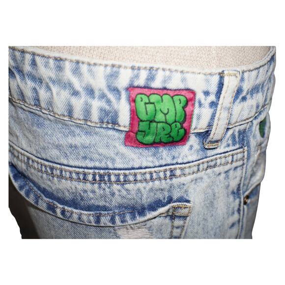 Empyre Acid Wash Distressed Jeans Size 5 Y2K Grunge Skater Baggy Denim - Picture 7 of 10